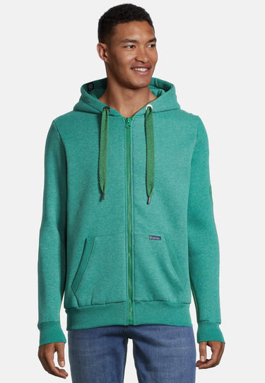salzhaut - MAKKER Herren normale Passform - Hamburg - Sweatjacke - Ärmeleinsatz - 1 - #farbe_bottle-green