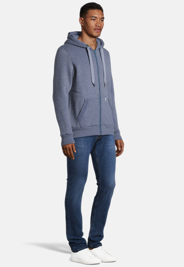 salzhaut - MAKKER Herren normale Passform - Hamburg - Sweatjacke - Ärmeleinsatz - 10 - #farbe_jeans-blue