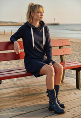 salzhaut - MÖÖV KLEID Damen Knielanges Kleid (Midi) Leicht tailliert - adenauer & co - Anker - Basic - 25 - #farbe_Navy