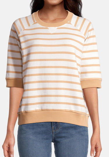 salzhaut - MÖLLE Damen Oversized - Frontprint - Rundhals - Sweatshirt - 3 - #farbe_offwhite-camel