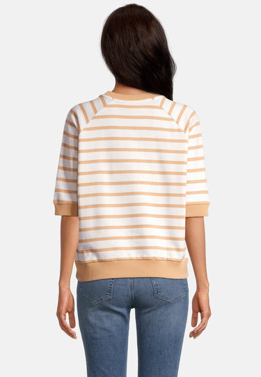 salzhaut - MÖLLE Damen Oversized - Frontprint - Rundhals - Sweatshirt - 4 - #farbe_offwhite-camel