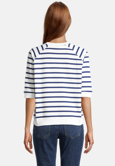 salzhaut - MÖLLE Damen Oversized - Frontprint - Rundhals - Sweatshirt - 9 - #farbe_offwhite-ultramarine