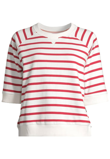 salzhaut - MÖLLE Damen Oversized - Frontprint - Rundhals - Sweatshirt - 12 - #farbe_offwhite-red