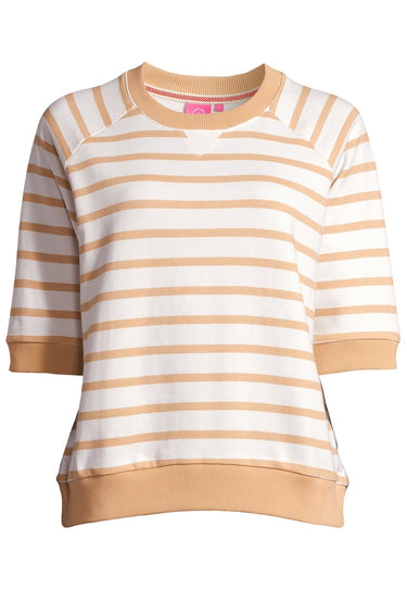 salzhaut - MÖLLE Damen Oversized - Frontprint - Rundhals - Sweatshirt - 2 - #farbe_offwhite-camel