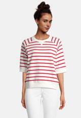 Salzhaut - MÖLLE Damen Oversized - Frontprint - Reduziert - Rundhals - 11 - #farbe_offwhite-ultramarine