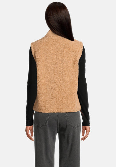 salzhaut - Momang Damen normale Passform - Damen - Teddy - Weste - 4 - #farbe_camel