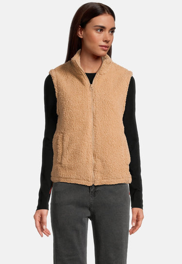 salzhaut - Momang Damen normale Passform - Damen - Teddy - Weste - 1 - #farbe_camel