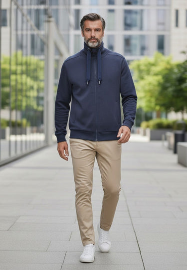 Salzhaut - MOOL Herren normale Passform - Rollkragen - Sweatjacke - Turtleneck - 7 - #farbe_navy