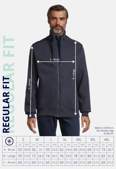 salzhaut - MOOL Herren normale Passform - Rollkragen - Sweatjacke - Turtleneck - 12 - #farbe_navy