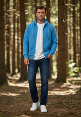 Salzhaut - MOOL Herren normale Passform - Rollkragen - Sweatjacke - Turtleneck - 1 - #farbe_ocean-blue