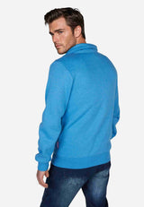 Salzhaut - MOOL Herren normale Passform - Rollkragen - Sweatjacke - Turtleneck - 4 - #farbe_ocean-blue