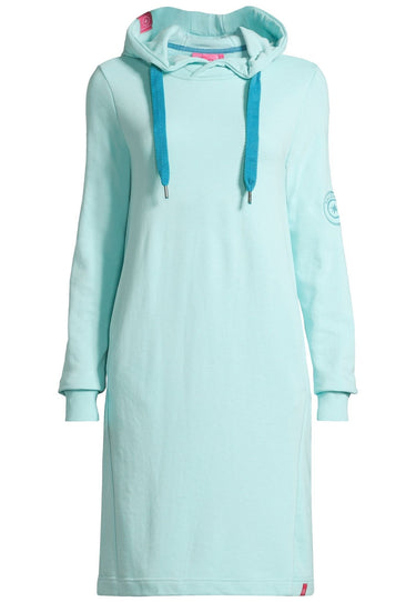 salzhaut - MÖÖV Damen Leicht tailliert - Hamburg - Hoodiekleid - Kleid - 7 - #farbe_aqua