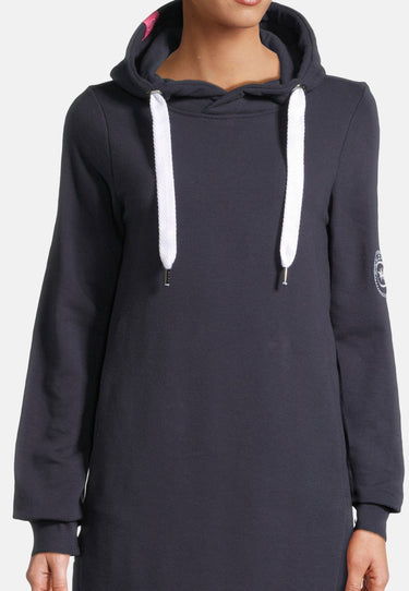 salzhaut - MÖÖV KLEID Damen Leicht tailliert - Hoodiekleid - Kleid - kuschelig - 18 - #farbe_navy