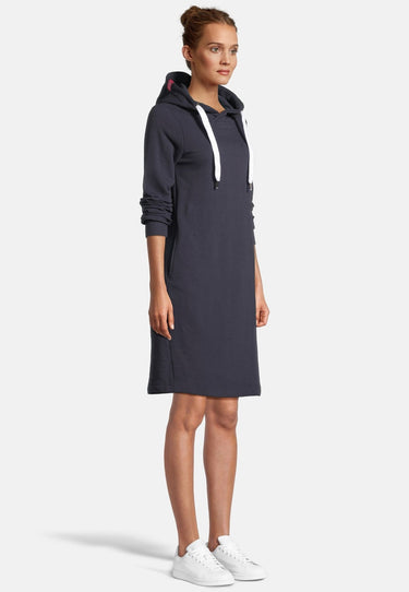 salzhaut - MÖÖV KLEID Damen Leicht tailliert - Hoodiekleid - Kleid - kuschelig - 20 - #farbe_navy