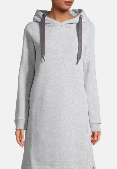 salzhaut - MÖÖV KLEID Damen Leicht tailliert - Hoodiekleid - Kleid - kuschelig - 23 - #farbe_grey-melange