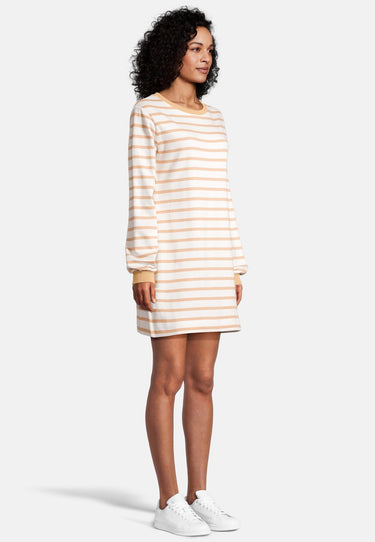 salzhaut - MÖPPKES Damen Oversized - Damen - Kleid - Ringelkleid - 5 - #farbe_offwhite-camel