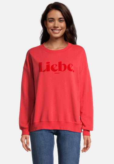 salzhaut - MUDDERHUS Damen Oversized - Damen - Frontprint - Sweatshirt - 1 - #farbe_chilli-red