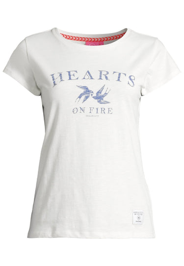 salzhaut - MÜLCH Damen Leicht tailliert - Frontprint - Rundhals - T-Shirt - 7 - #farbe_offwhite