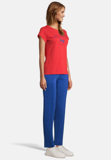 salzhaut - MÜLCH Damen Leicht tailliert - Frontprint - Rundhals - T-Shirt - 5 - #farbe_chilli-red