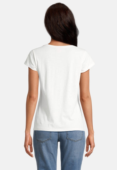 salzhaut - MÜLCH Damen Leicht tailliert - Frontprint - Rundhals - T-Shirt - 9 - #farbe_offwhite
