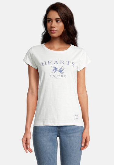 salzhaut - MÜLCH Damen Leicht tailliert - Frontprint - Rundhals - T-Shirt - 6 - #farbe_offwhite