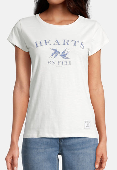 salzhaut - MÜLCH Damen Leicht tailliert - Frontprint - Rundhals - T-Shirt - 8 - #farbe_offwhite