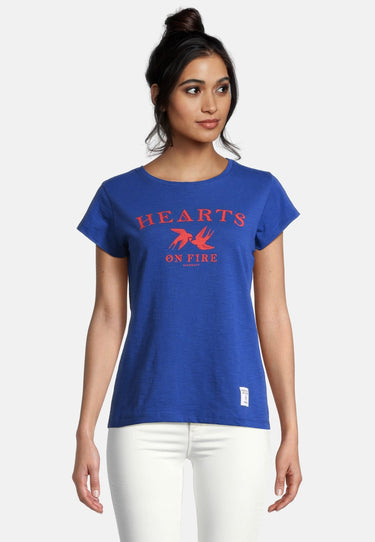 salzhaut - MÜLCH Damen Leicht tailliert - Frontprint - Rundhals - T-Shirt - 11 - #farbe_ultramarine