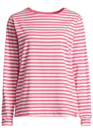 salzhaut - NEFERTEN Damen Leicht tailliert - Ringelkleid - Rundhals - Sweatshirt - 7 - #farbe_offwhite-pink