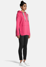 Salzhaut - Netwieser Damen Oversized - Hoodie - Kapuzenpullover - Langarmshirt - 10 - #farbe_pink