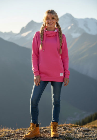 salzhaut - NOBERSCH Damen Hoodie Leicht tailliert - adenauer & co - Anker - Basic - 1 - #farbe_Pink