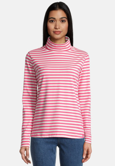 salzhaut - NÖßEN Damen normale Passform - Rollkragen - Sweatshirt - Turtleneck - 6 - #farbe_offwhite-pink