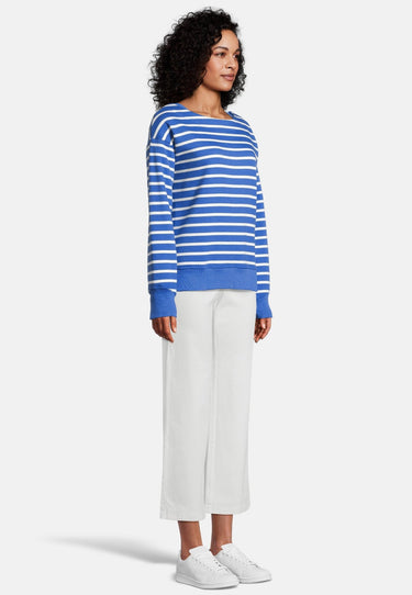 salzhaut - OAWERWIND Damen Leicht tailliert - Hamburg - Streifenmuster - Sweatshirt - 10 - #farbe_offwhite-sky