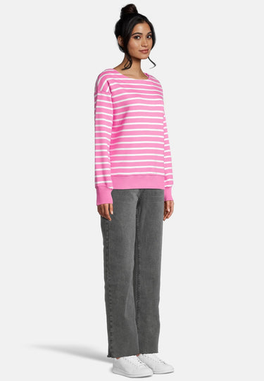 salzhaut - OAWERWIND Damen Leicht tailliert - Hamburg - Streifenmuster - Sweatshirt - 5 - #farbe_offwhite-blossom