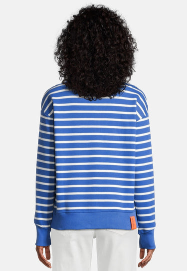 salzhaut - OAWERWIND Damen Leicht tailliert - Hamburg - Streifenmuster - Sweatshirt - 9 - #farbe_offwhite-sky