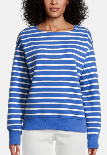 salzhaut - OAWERWIND Damen Leicht tailliert - Hamburg - Streifenmuster - Sweatshirt - 8 - #farbe_offwhite-sky