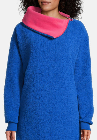 salzhaut - OBROSCH Damen Oversized - Hamburg - Stehkragen - Teddy - 3 - #farbe_sky