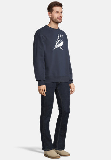 Salzhaut - OLBEN UNISEX - MÖWE Unisex normale Passform - Frontprint - Oversize - Sweatshirt - 4 - #farbe_navy