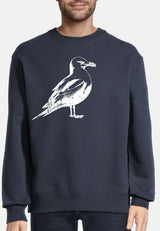Salzhaut - OLBEN UNISEX - MÖWE Unisex normale Passform - Frontprint - Oversize - Sweatshirt - 5 - #farbe_navy