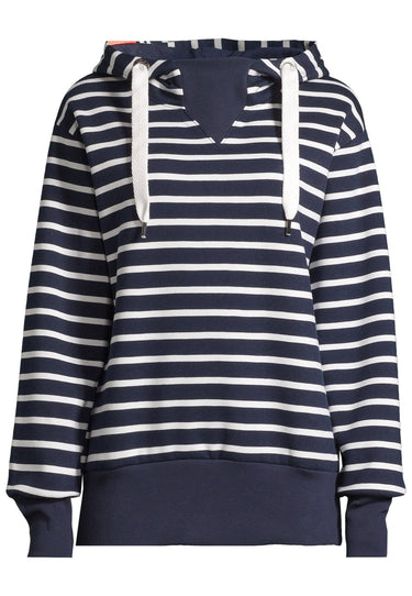 salzhaut - ÖLGE Damen Leicht tailliert - Hoodie - Kapuzenpullover - Langarmshirt - 2 - #farbe_navy-offwhite