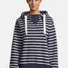 salzhaut - ÖLGE Damen Leicht tailliert - Hoodie - Kapuzenpullover - Langarmshirt - 1 - #farbe_navy-offwhite