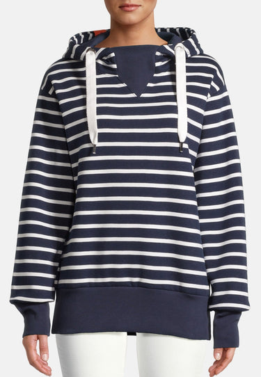 salzhaut - ÖLGE Damen Leicht tailliert - Hoodie - Kapuzenpullover - Langarmshirt - 3 - #farbe_navy-offwhite