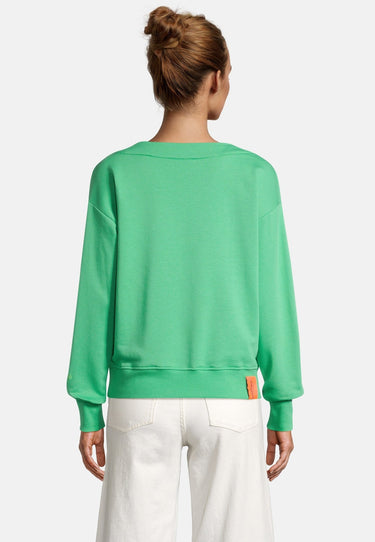 salzhaut - PADDE Damen Relaxed-Fit - Boatneck - Rundhals - Sweatshirt - 9 - #farbe_apple-green