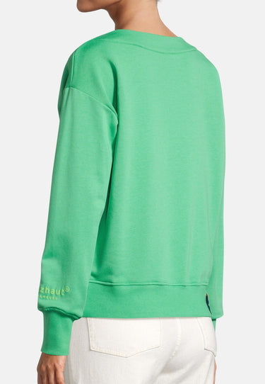 salzhaut - PADDE Damen Relaxed-Fit - Boatneck - Rundhals - Sweatshirt - 10 - #farbe_apple-green