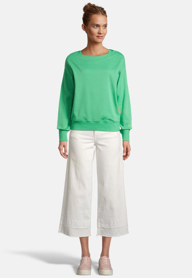 salzhaut - PADDE Damen Relaxed-Fit - Boatneck - Rundhals - Sweatshirt - 8 - #farbe_apple-green
