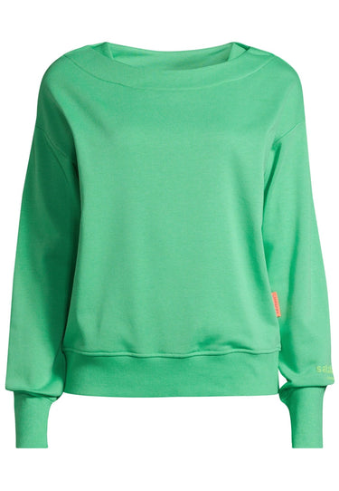 salzhaut - PADDE Damen Relaxed-Fit - Boatneck - Rundhals - Sweatshirt - 7 - #farbe_apple-green