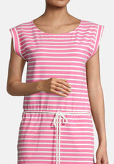 Salzhaut - PAPPNEES Damen normale Passform - Kleid - Reduziert - ringel - 3 - #farbe_offwhite-blossom