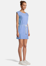 Salzhaut - PAPPNEES Damen normale Passform - Kleid - Reduziert - ringel - 10 - #farbe_offwhite-sky