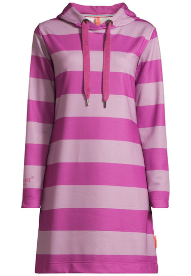 salzhaut - RACK Damen Leicht tailliert - Colourblock - Hamburg - Hoodiekleid - 2 - #farbe_plum-flieder