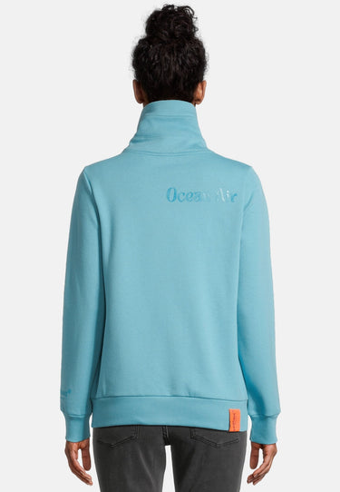 salzhaut - RACKELN Damen Leicht tailliert - Hamburg - Stehkragen - Sweatjacke - 4 - #farbe_reef