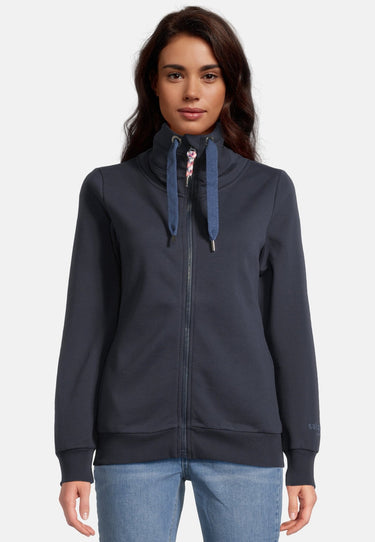 salzhaut - RACKELN - UNI Damen Leicht tailliert - Damen - Stehkragen - Sweatjacke - 11 - #farbe_navy